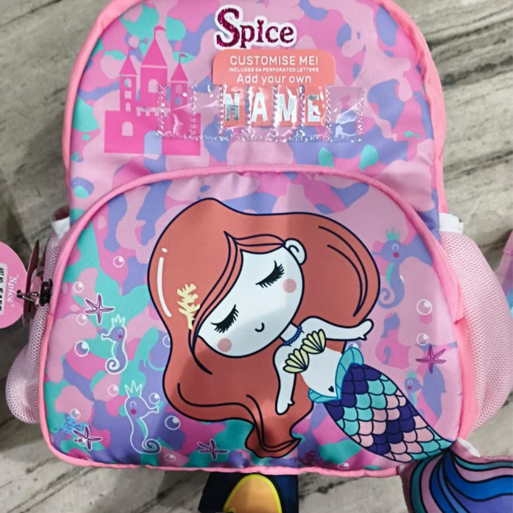 [GK-027] Spice Mermaid Themed Kids Backpack – Custom Name Edition