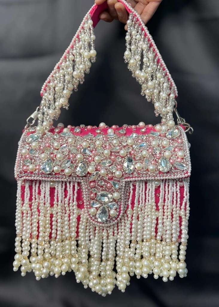 [GK-018] Royal Pearl Elegance Handbag (Pink)